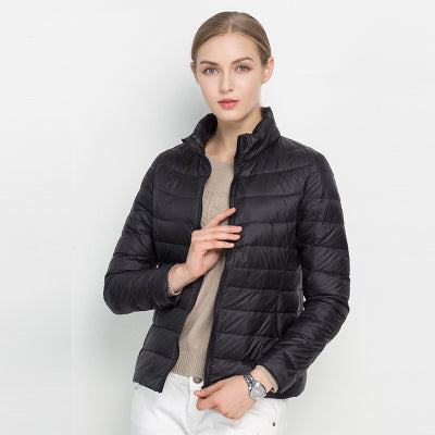 Fjäderlätt damdunjacka – Alina höstmagi