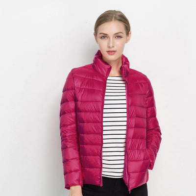 Fjäderlätt damdunjacka – Alina höstmagi