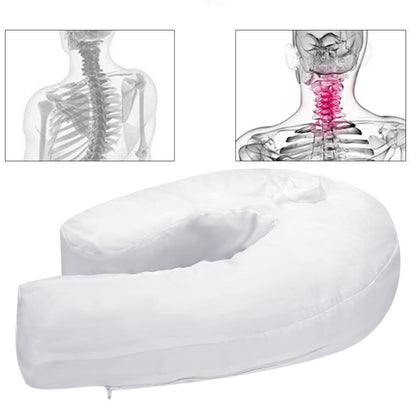 Orthopädisches Nackenkissen, weiß, ergonomisch, für Nackenstütze und Wirbelsäulenentlastung.