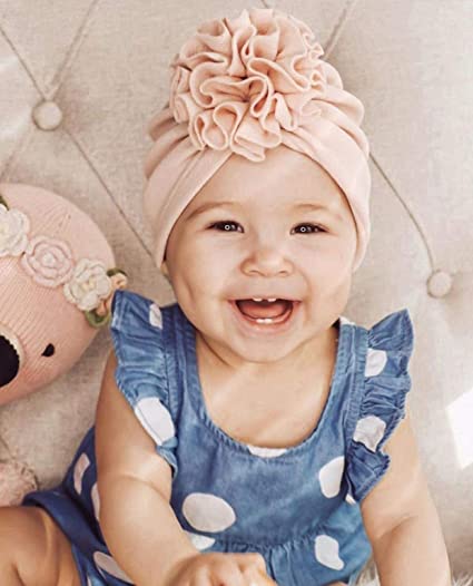 Mjuk baby turbanhatt med volangdetalj – Höstmagisk MysGlans (1+1 Gratis)