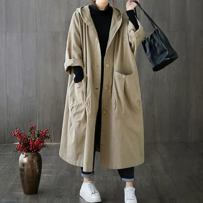 Trendigt oversized trenchcoat för dam - Maren höstutgåva