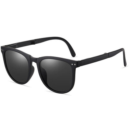 Schwarze Sonnenbrille Unisex, UV-Schutz, modisch, Kunststoffrahmen, klassische Form.