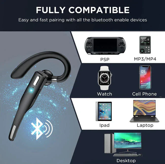 Trådlöst Bluetooth 5.1-headset med dualmikrofon - RoadMic Pro