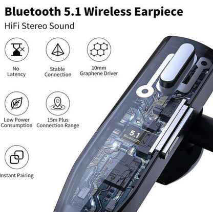 Trådlöst Bluetooth 5.1-headset med dualmikrofon - RoadMic Pro