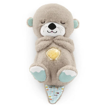 Plüsch-Otter Spielzeug mit Licht und Musik, grau, Fisher-Price, beruhigend, Babyspielzeug