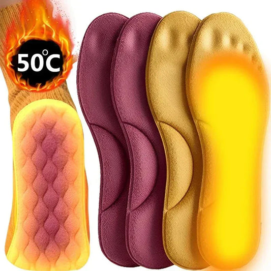 Selbsterwärmende Einlegesohlen, Memory-Schaum, Thermo, Winter, Unisex, 50°C, Fußmassage.