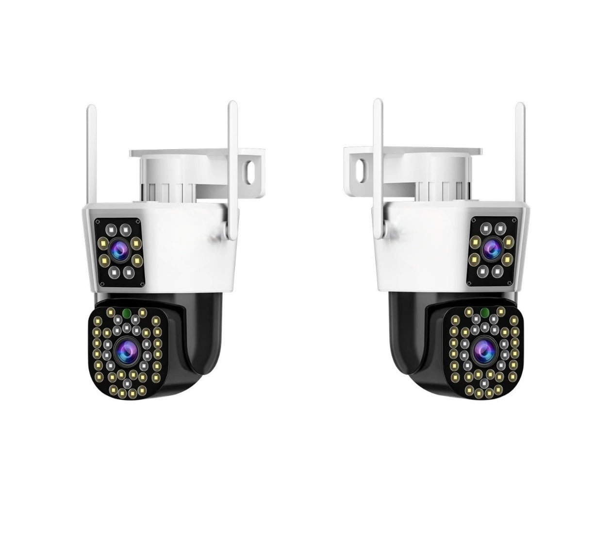 Set med 2 säkerhetskameror med dubbelobjektiv – DualGuard Max 2-Pack
