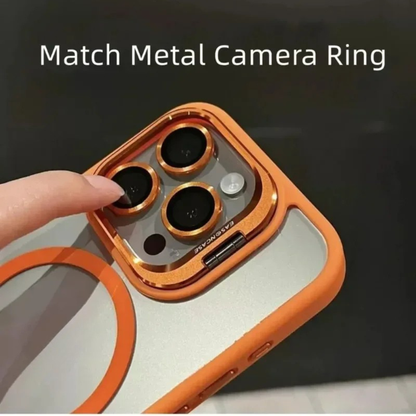Stöttåligt magnetiskt mobilfodral med glasskydd och ställ