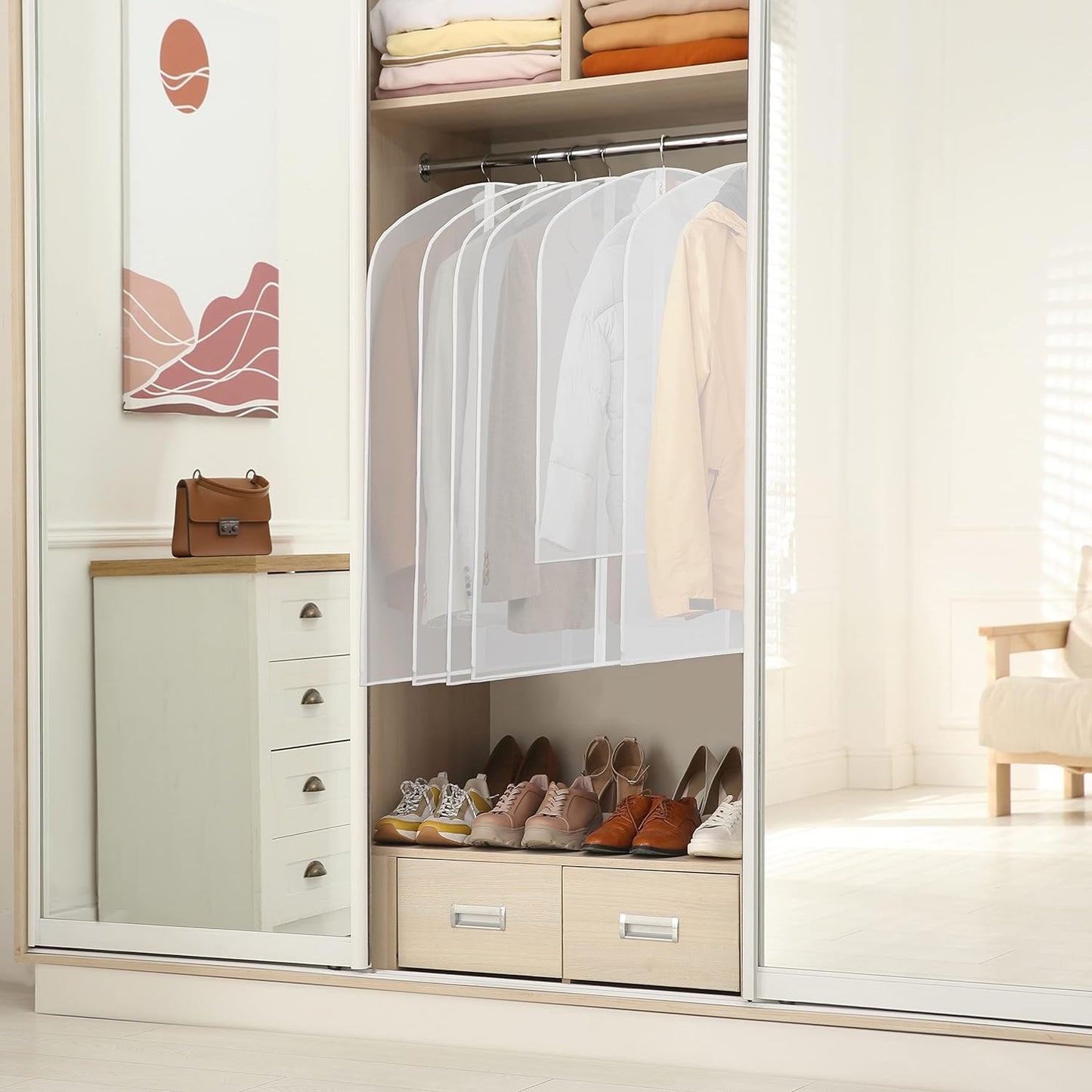 Höstiga genomskinliga helkroppsklädpåsar – 10-pack för förvaring av kostymer och klänningar (Köp 1, få 1 GRATIS)