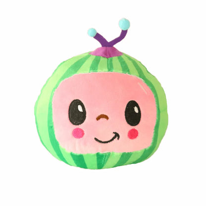 Kuschelweiche Wassermelonen-Puppe, grün-rosa, Plüschspielzeug, niedliches Design, Kinder.