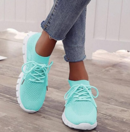 Damen Sneaker, hellblau, atmungsaktiv, Freizeit, Sportschuhe, modisch, bequem, Jeans.