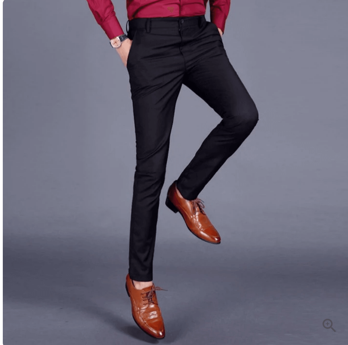 Herren Stretchhose schwarz, elegant, Slim Fit, Business, Anzughose, modisch, bequem, hochwertig