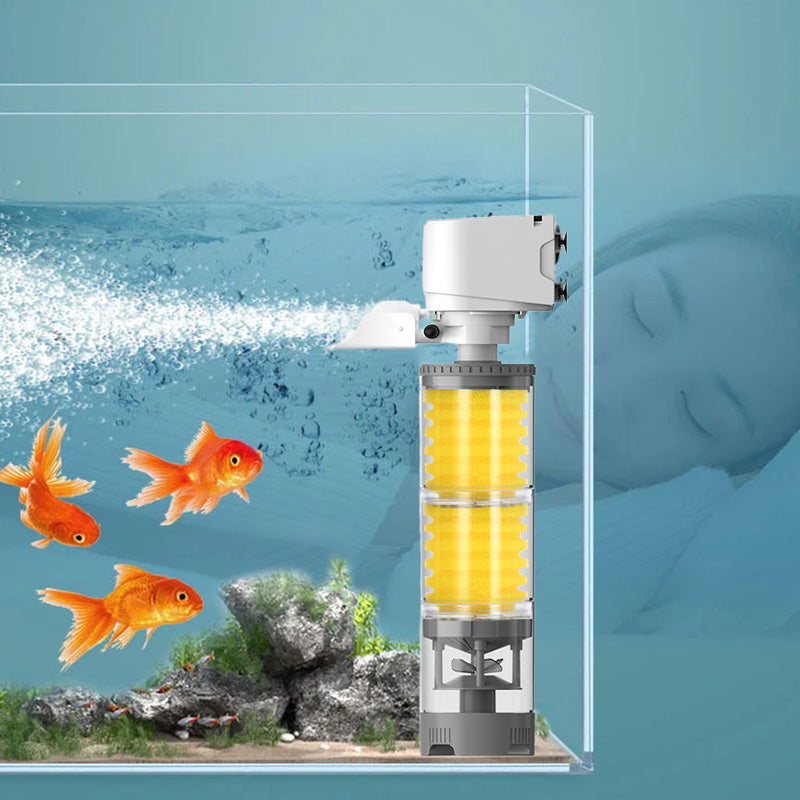 Tyst elektrisk akvariefilter – AquaSilence
