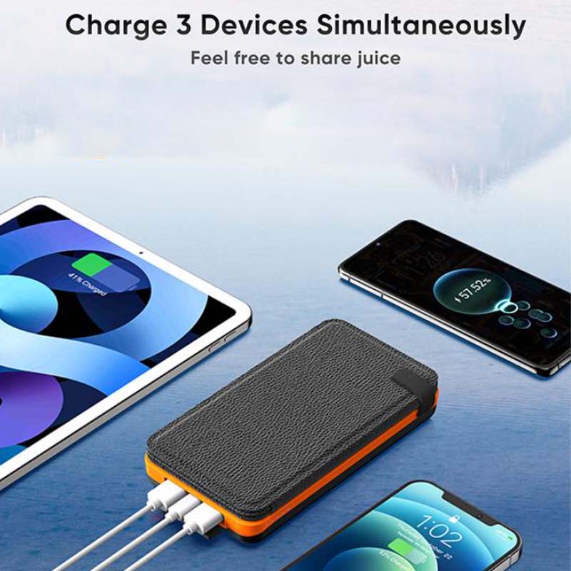 Solenergi-Powerbank med 4 paneler och 3 USB-utgångar – SunCore