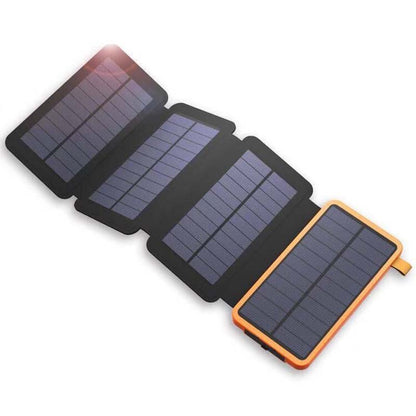 Solenergi-Powerbank med 4 paneler och 3 USB-utgångar – SunCore