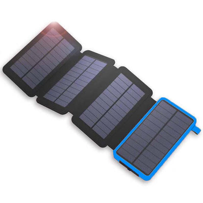 Solenergi-Powerbank med 4 paneler och 3 USB-utgångar – SunCore