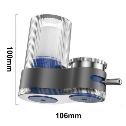 Moderner Wasserhahnfilter, transparentes Design, 100mm Höhe, 106mm Breite, Küche, Bad.