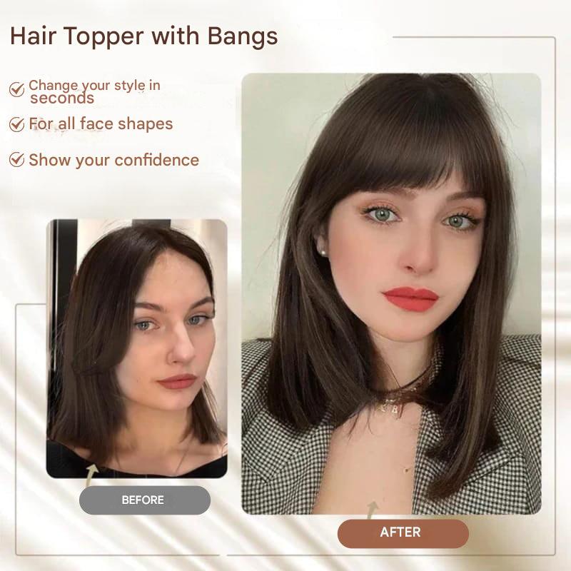 Clip-in hårdel med lugg – Livia