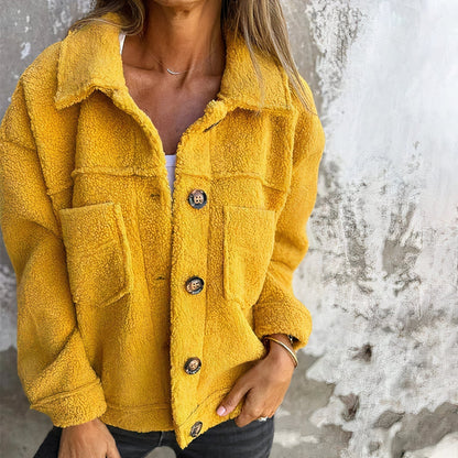 Damjacka i mjukt teddy-material – Marisol