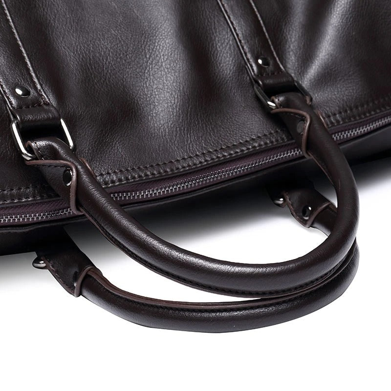 Läderresväska med stor kapacitet – lätt och slitstarkt handbagage
