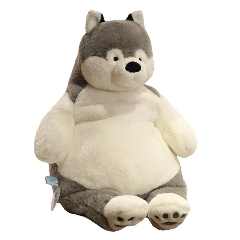 Plüsch Husky Stofftier, grau-weiß, gewichtetes Kuscheltier, beruhigend, Kinder Spielzeug