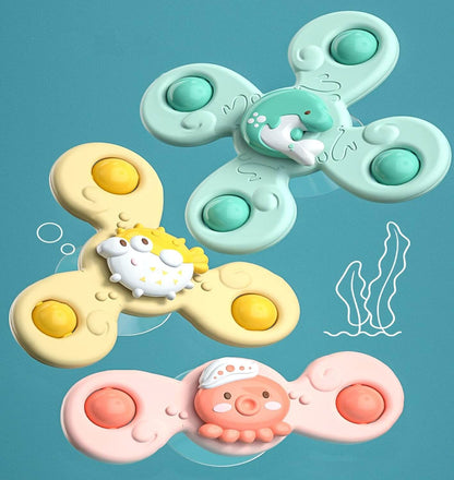 Färgglad baby snurra med sugpropp – Snurrkul Mini