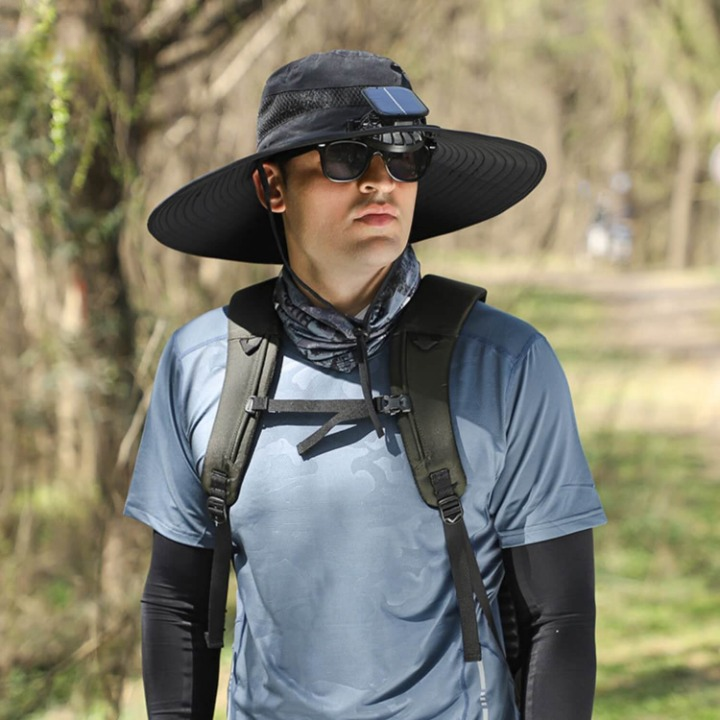 SolarCool™ VentiHut – solcellsdriven hatt med fläkt och UV-skydd