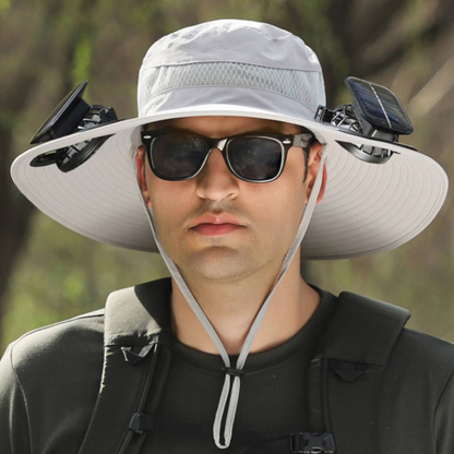 SolarCool™ VentiHut – solcellsdriven hatt med fläkt och UV-skydd