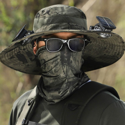 SolarCool™ VentiHut – solcellsdriven hatt med fläkt och UV-skydd