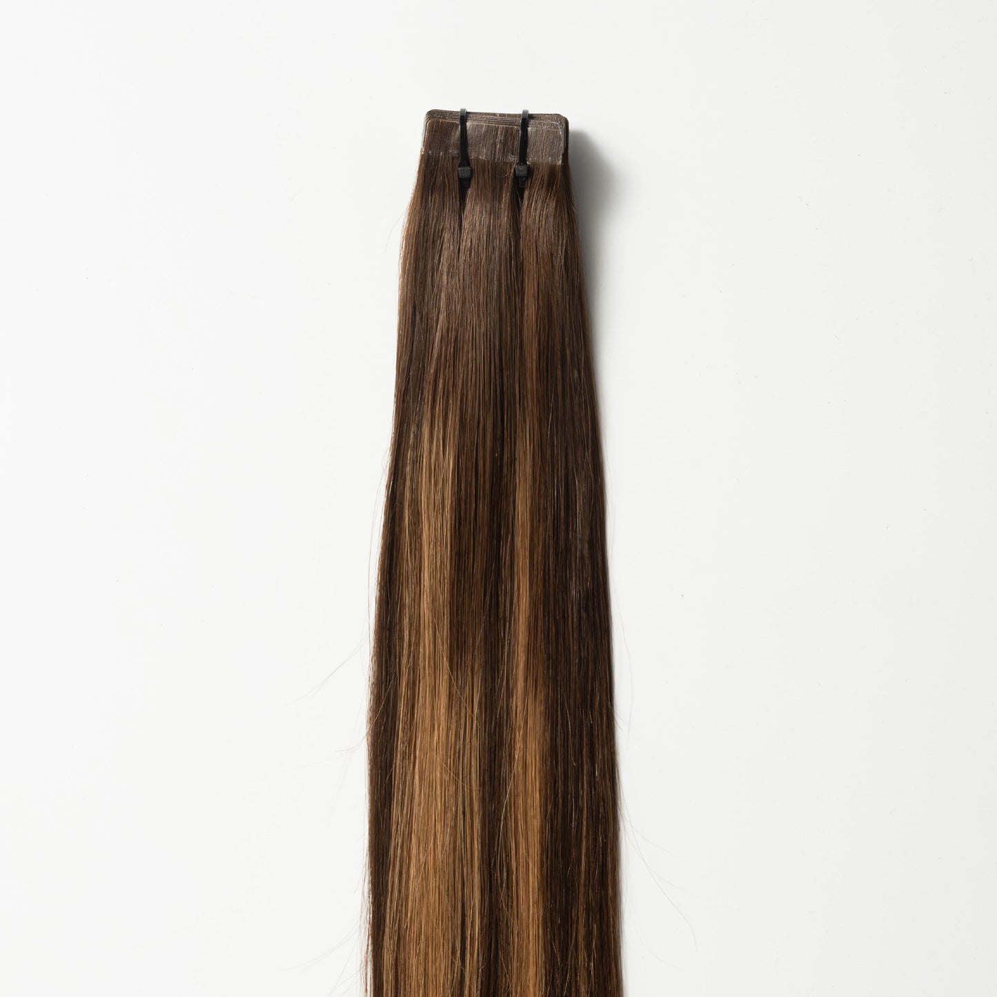 Tape-in hårförlängningar – Veloura Tape (Varm Brun Balayage 2+7)