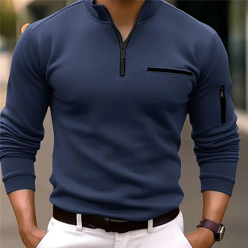 Stiliga herrtröjor med kvart dragkedja – Lorenzo höstupplaga