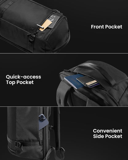 38L TSA-vänlig handbagage-ryggsäck med laptopfack