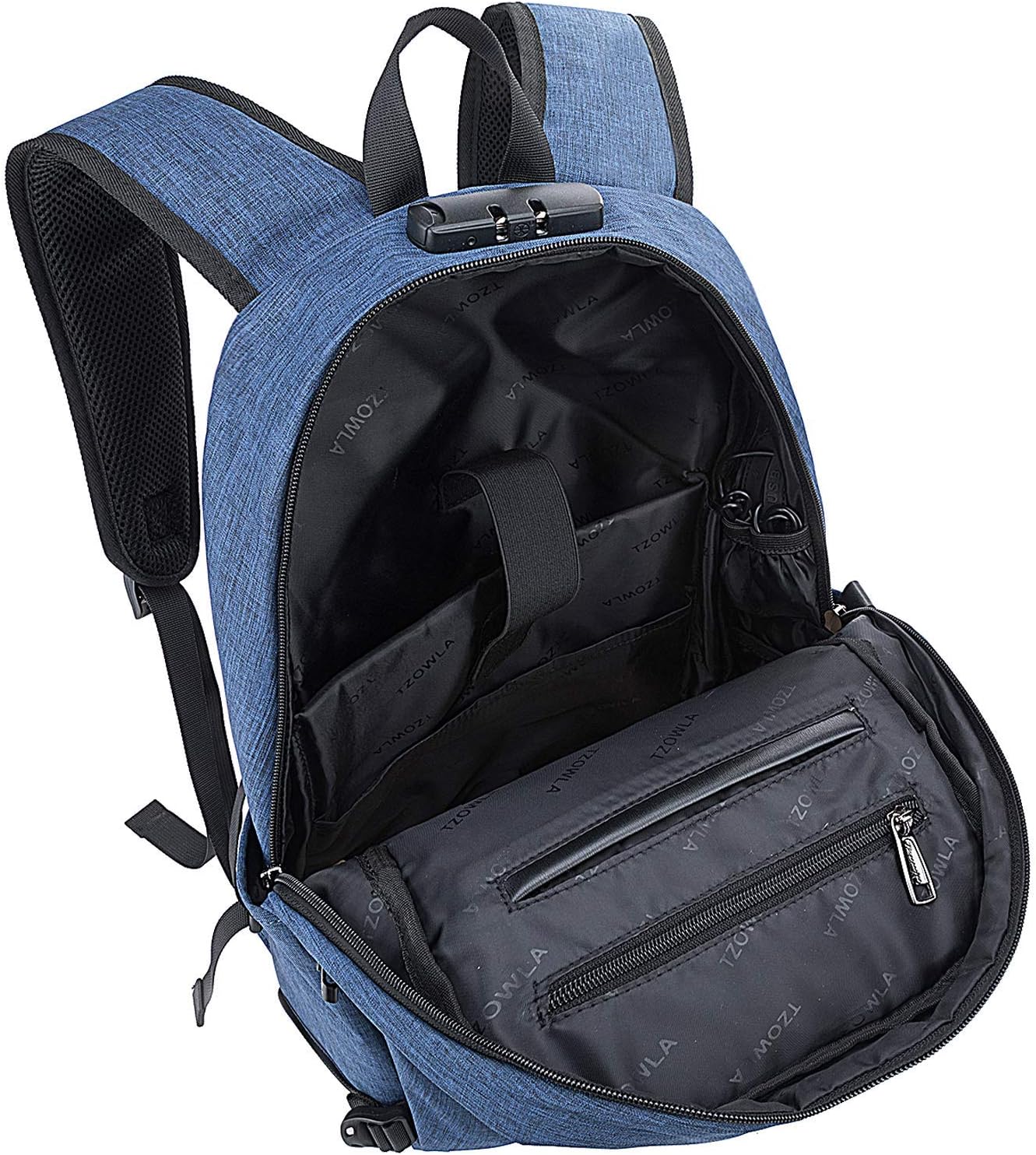 Extra stor anti-stöld laptop- och reseryggsäck med USB-port – 30–50 L