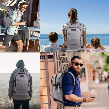 Extra stor anti-stöld laptop- och reseryggsäck med USB-port – 30–50 L