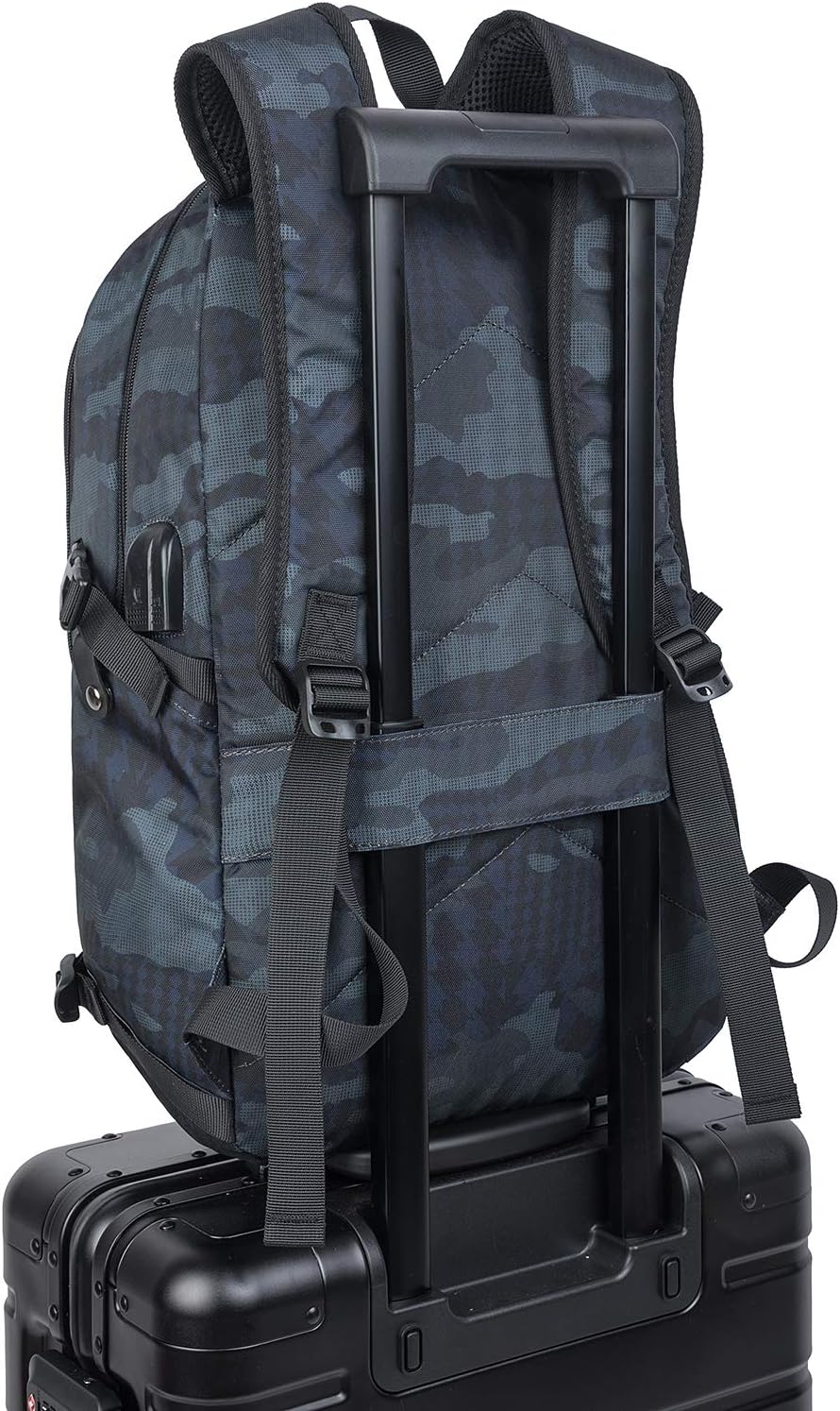 Extra stor anti-stöld laptop- och reseryggsäck med USB-port – 30–50 L