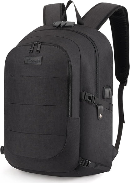 Extra stor anti-stöld laptop- och reseryggsäck med USB-port – 30–50 L