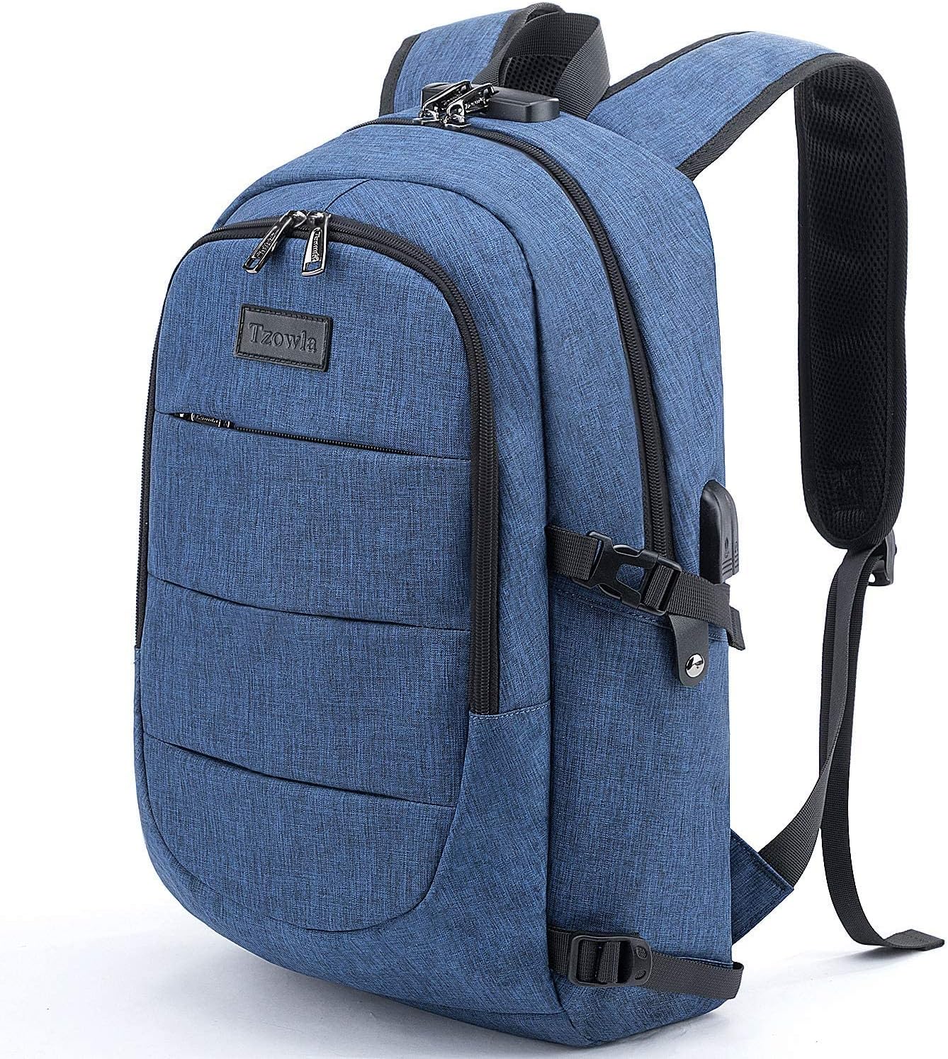 Extra stor anti-stöld laptop- och reseryggsäck med USB-port – 30–50 L