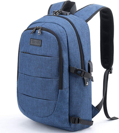 Extra stor anti-stöld laptop- och reseryggsäck med USB-port – 30–50 L