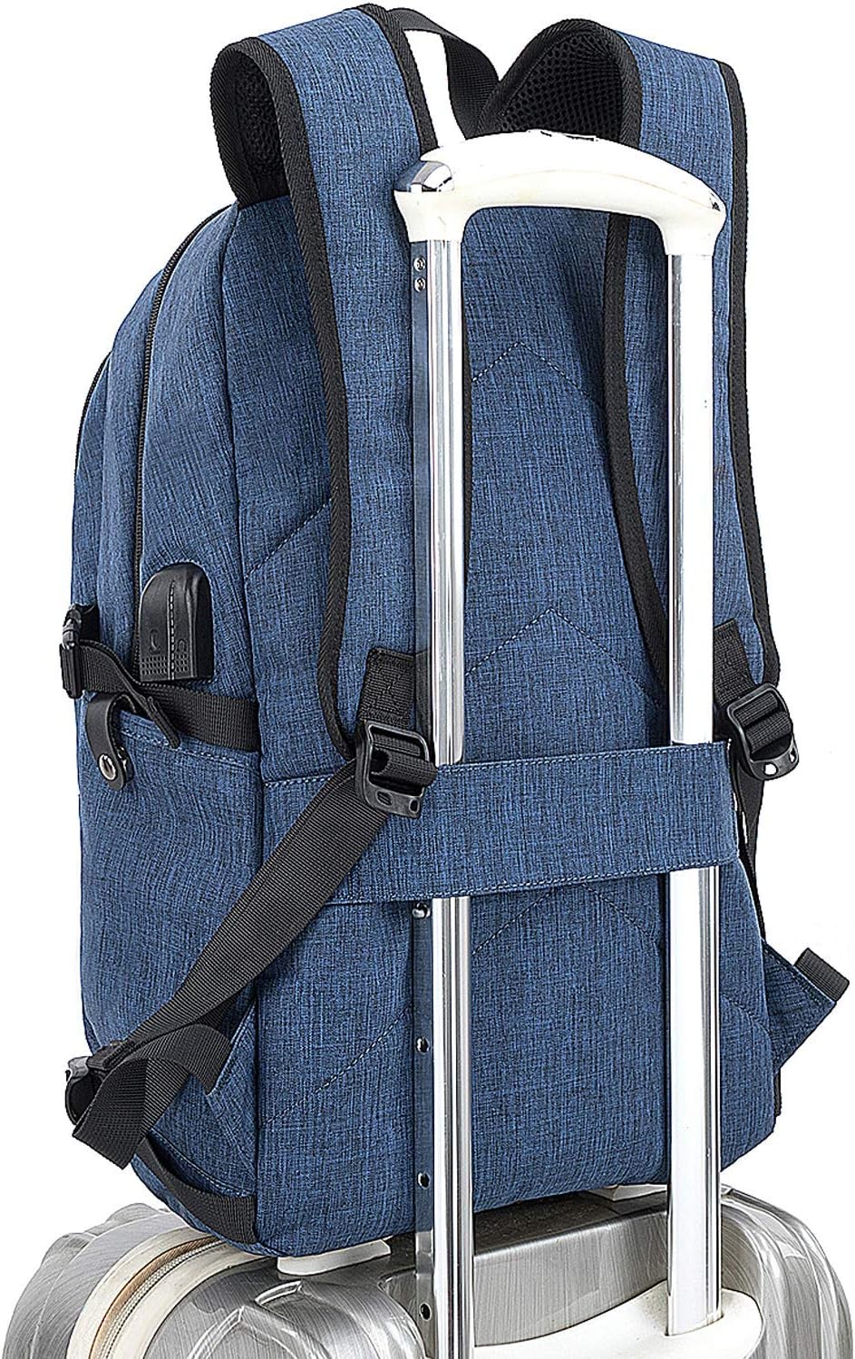 Extra stor anti-stöld laptop- och reseryggsäck med USB-port – 30–50 L
