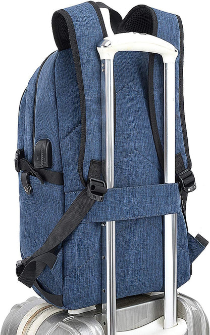 Extra stor anti-stöld laptop- och reseryggsäck med USB-port – 30–50 L