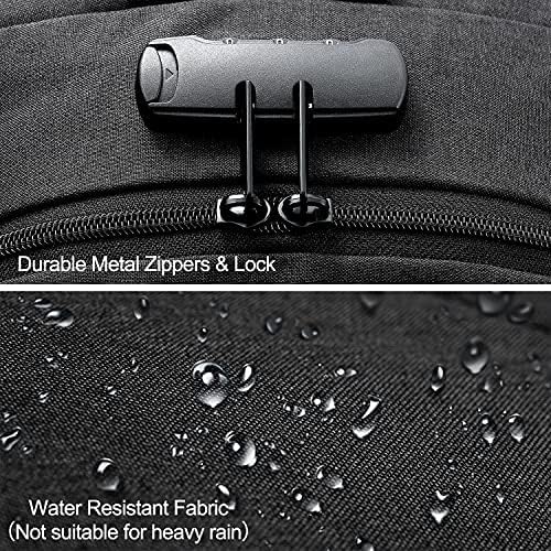 Extra stor anti-stöld laptop- och reseryggsäck med USB-port – 30–50 L