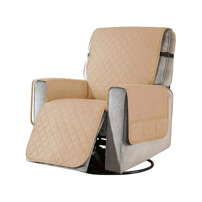 Beige gesteppter Sesselbezug, universell, weich, für Wohnzimmermöbel, Schutzbezug.