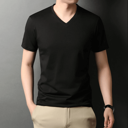 Slim Fit V-ringad T-shirt herr – Bekväm & vardaglig – Jonas