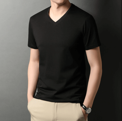 Slim Fit V-ringad T-shirt herr – Bekväm & vardaglig – Jonas