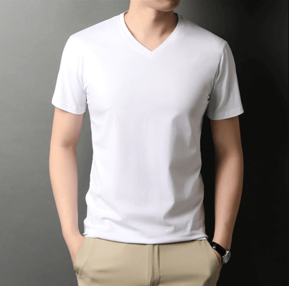 Slim Fit V-ringad T-shirt herr – Bekväm & vardaglig – Jonas
