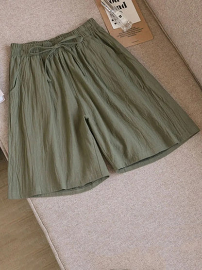 Bekväma och luftiga damshorts i bomull med stretchmidja – Melina
