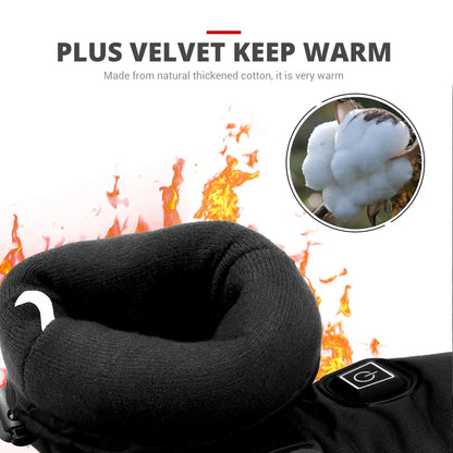 Schwarzer Winterhandschuh, dick gefüttert, Baumwolle, warm, isoliert, für kaltes Wetter.