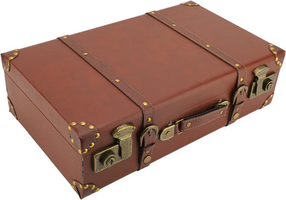 Vintage läder-overnight-handbagagekoffert med legeringslås – Heritage brun