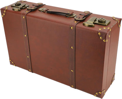 Vintage läder-overnight-handbagagekoffert med legeringslås – Heritage brun