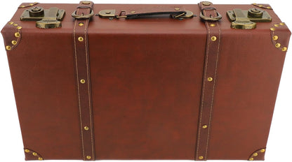 Vintage läder-overnight-handbagagekoffert med legeringslås – Heritage brun
